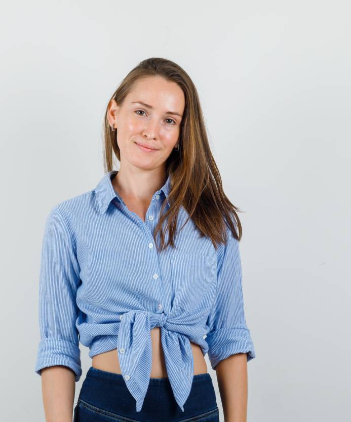 Women Solid Casual blue Shirt